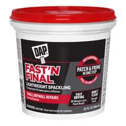 DAP Fast 'N Final Ready to Use White Lightweight Spackling Compound 32 oz