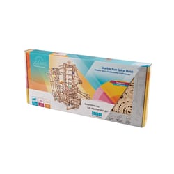 UGears Marble Run Spiral Hoist - 4 Mechanical Model Kit Tan 266 pc