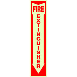 Hillman English White Fire Extinguisher Sign 18 in. H X 4 in. W
