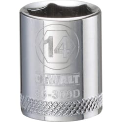 DeWalt 14 mm X 3/8 in. drive Metric 6 Point Socket 1 pc