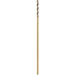 DeWalt Black & Gold 1/4 in. X 12 in. L High Speed Steel Split Point Aircraft Drill Bit Straight Shan