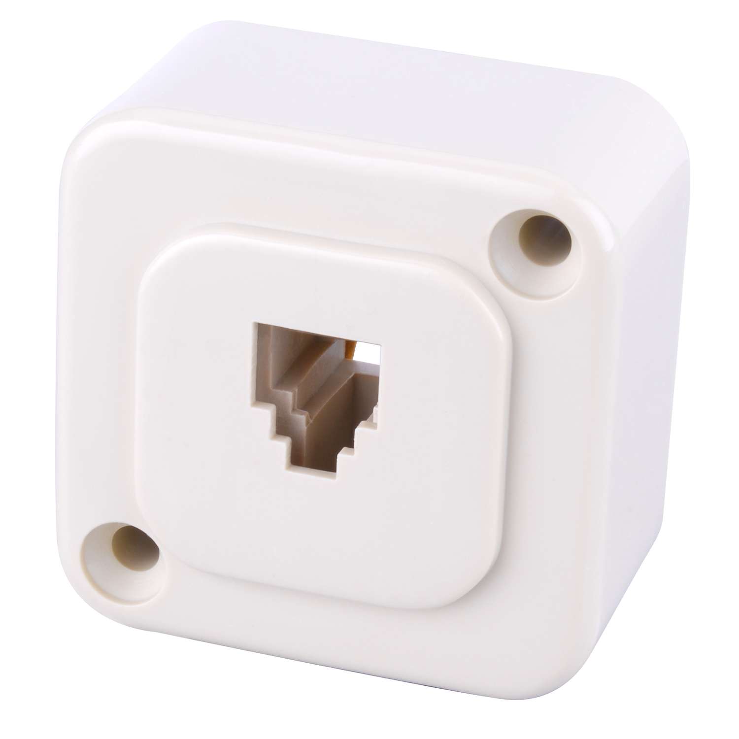 Monster 140547-00 Replacement Surface Mount Telephone Line Jack, Ivory