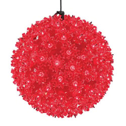 Celebrations LED Red Starlight Sphere 7.5 in. Hanging Decor