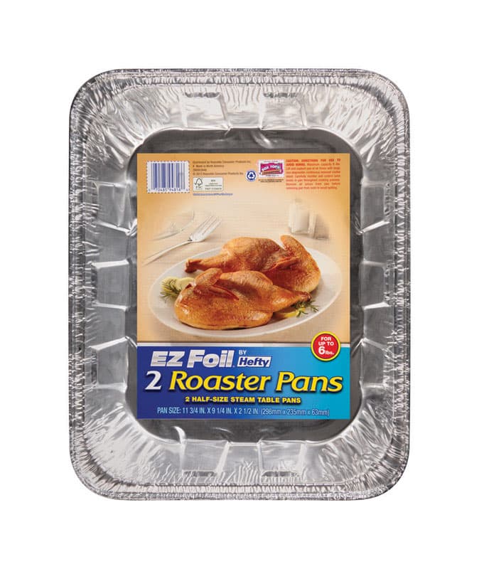 EZ Foil Roaster Pans, Up to 20 Pound Capacity, 2 Count, Size: One Size