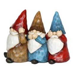 Exhart WindyWings Multicolored Resin 9 in. H See No, Hear No, Speak No Evil Gnome Statue