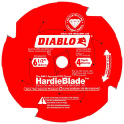 Diablo HardieBlade 6-1/2 in. D X 5/8 in. PCD Fiber Cement Blade 4 teeth 1 pk