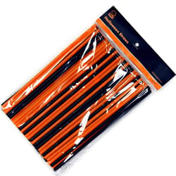 Chef Craft Black/Orange Plastic Halloween Flexible Straws