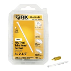 GRK Fasteners UberGrade No. 8 in. X 2-1/2 in. L Star Trim Head W-Cut Construction Screws