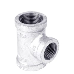 STZ Industries 3/4 in. FIP each X 3/4 in. D FIP 1/2 in. D FIP Galvanized Malleable Iron Tee