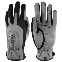 Zero Friction One Size Fits All Silicone Black/Gray Gloves