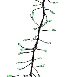 Celebrations LED Big Seed Cluster Green 250 ct String Christmas Lights 10 ft.