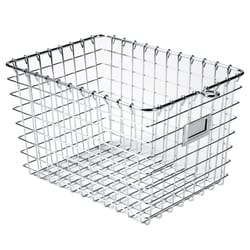 Spectrum 12.25 in. L X 9.25 in. W X 8 in. H Silver Storage Basket