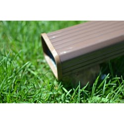 Downspout Safety Cap 2 in. H X 4 in. W X 3 in. L Brown Plastic A Gutter End Cap