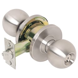 Tell Cortland Satin Chrome Entry Lockset 1-3/4 in.