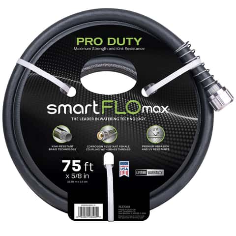 Ace SmartFLO 5/8 in. D X 75 ft. L Heavy Duty Garden Hose Gray Ace SmartFLO 5/8 in. D X 75 ft. L Heavy Duty Garden Hose Gray