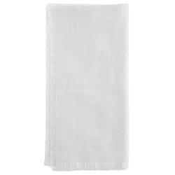 Karma White Cotton Napkin Set 18 in. L X 18 in. W