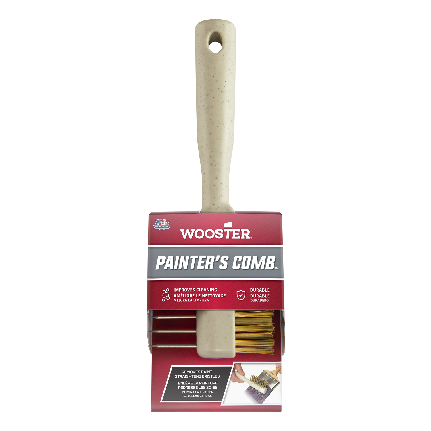 Photos - Putty Knife / Painting Tool Wooster Beige Stainless Steel Brush and Roller Cleaning Tool 1832