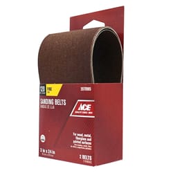 Ace 24 in. L X 3 in. W Aluminum Oxide Sanding Belt 120 Grit Fine 2 pc
