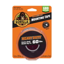 Gorilla 120 in. L X 1 in. W Double-Sided Mounting Tape