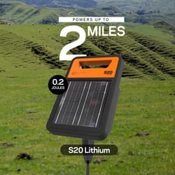 Gallagher S20 Solar-Powered Lithium Solar Energizer Black/Orange