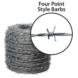 Ironridge 1320 ft. L 12.5 Ga. 4-point Galvanized Steel Barbed Wire