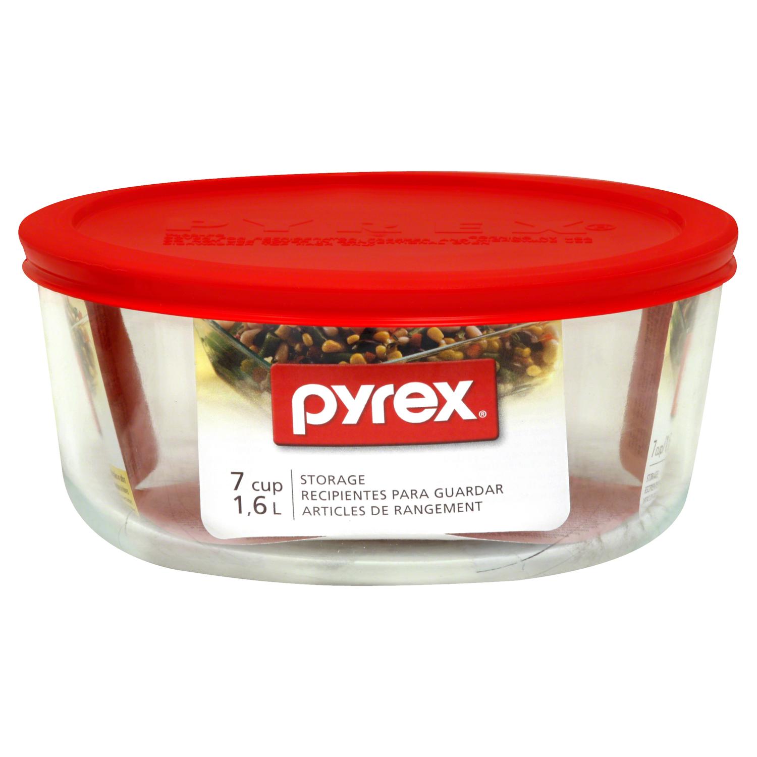 UPC 071160042988 product image for Pyrex 7 cups Food Storage Container 1 pk Clear/Red | upcitemdb.com