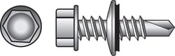 HILLMAN 1/4 in. Ga. X 1 in. L Hex Hex Washer Head Self-Drilling Screws 100 pk