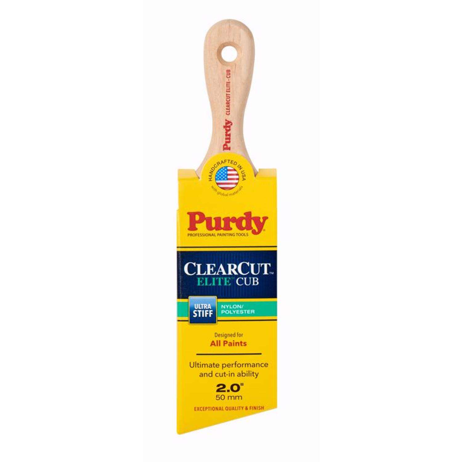 Purdy Clearcut Elite Cub 2 in. Ultra Stiff Angle Trim Paint Brush Ace