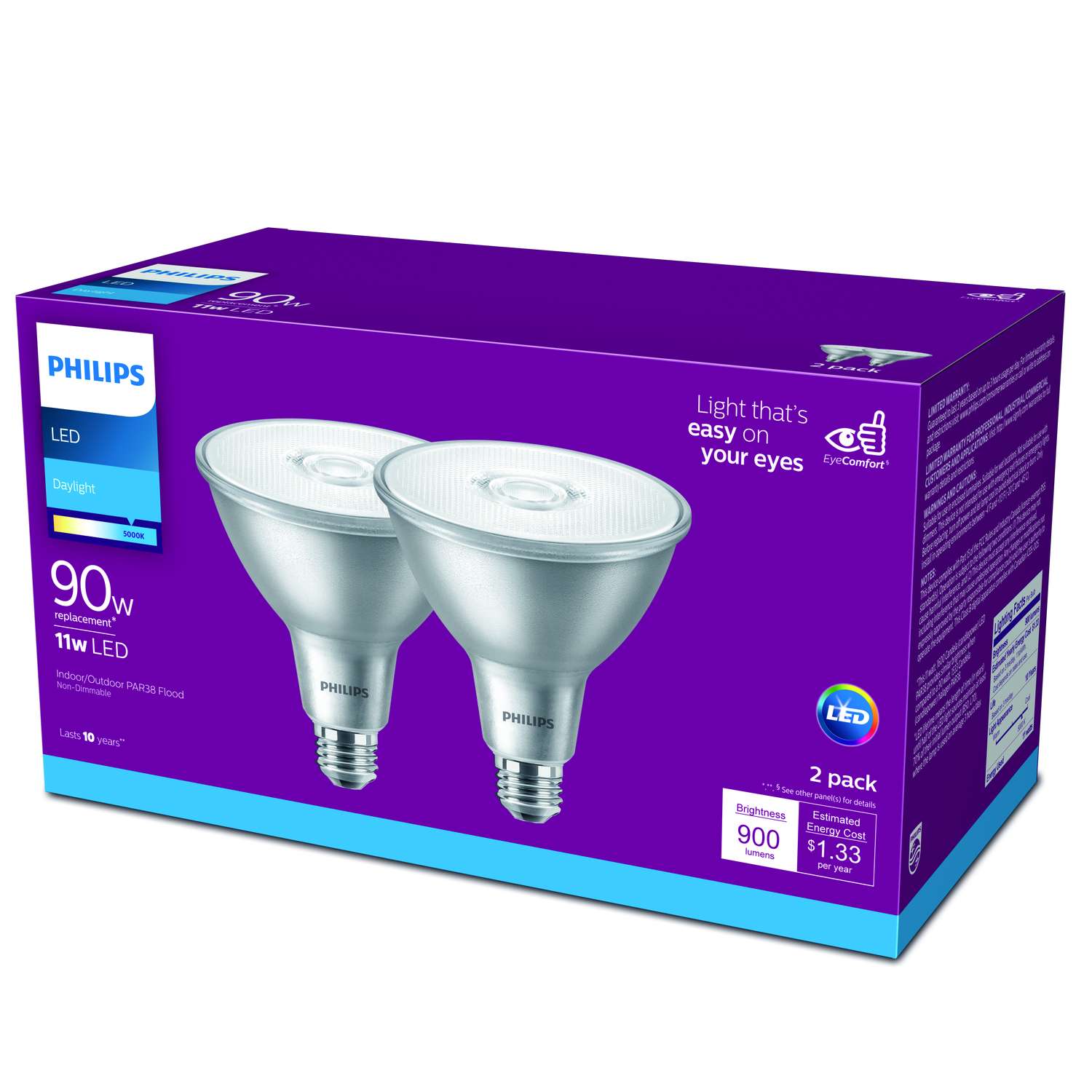Philips PAR38 E26 (Medium) LED Bulb Daylight Watt Equivalence 2 pk - Ace
