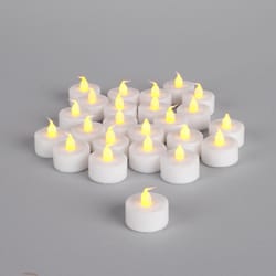Matchless Darice White Tealight Flameless Flickering Candle 1.5 in. H x 1.5 in. Dia