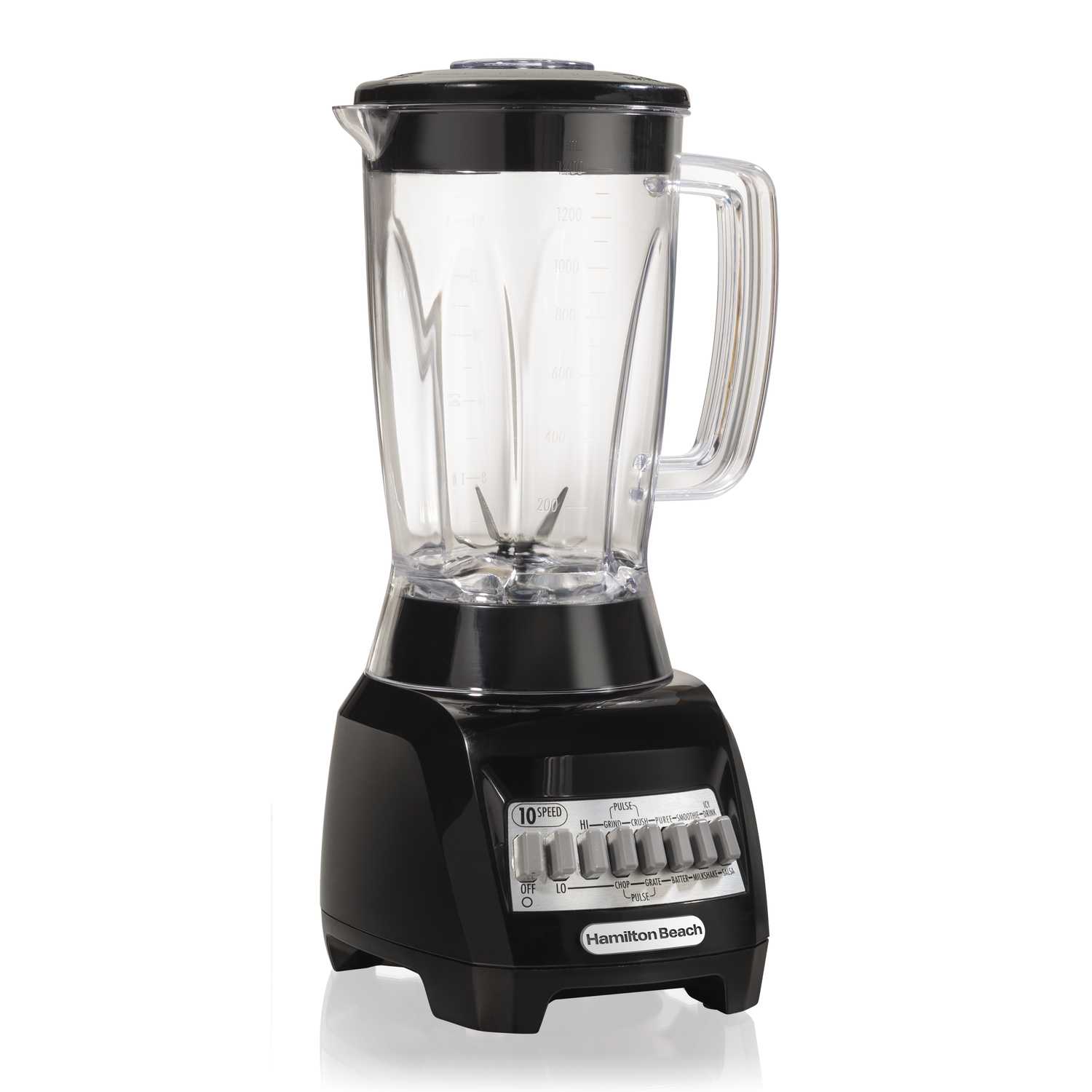 Hamilton Beach Wave Maker Black Plastic Blender 48 oz 10 