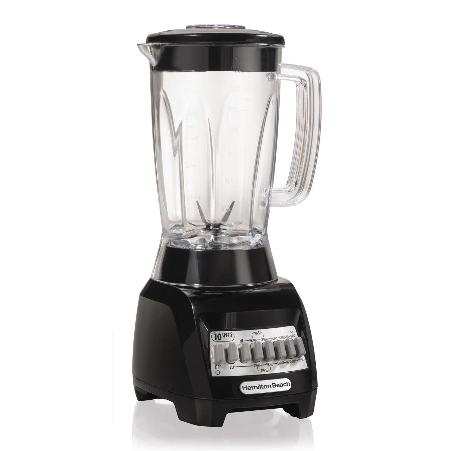 Hamilton Beach Wave Maker Black Plastic Blender  48 oz 10 