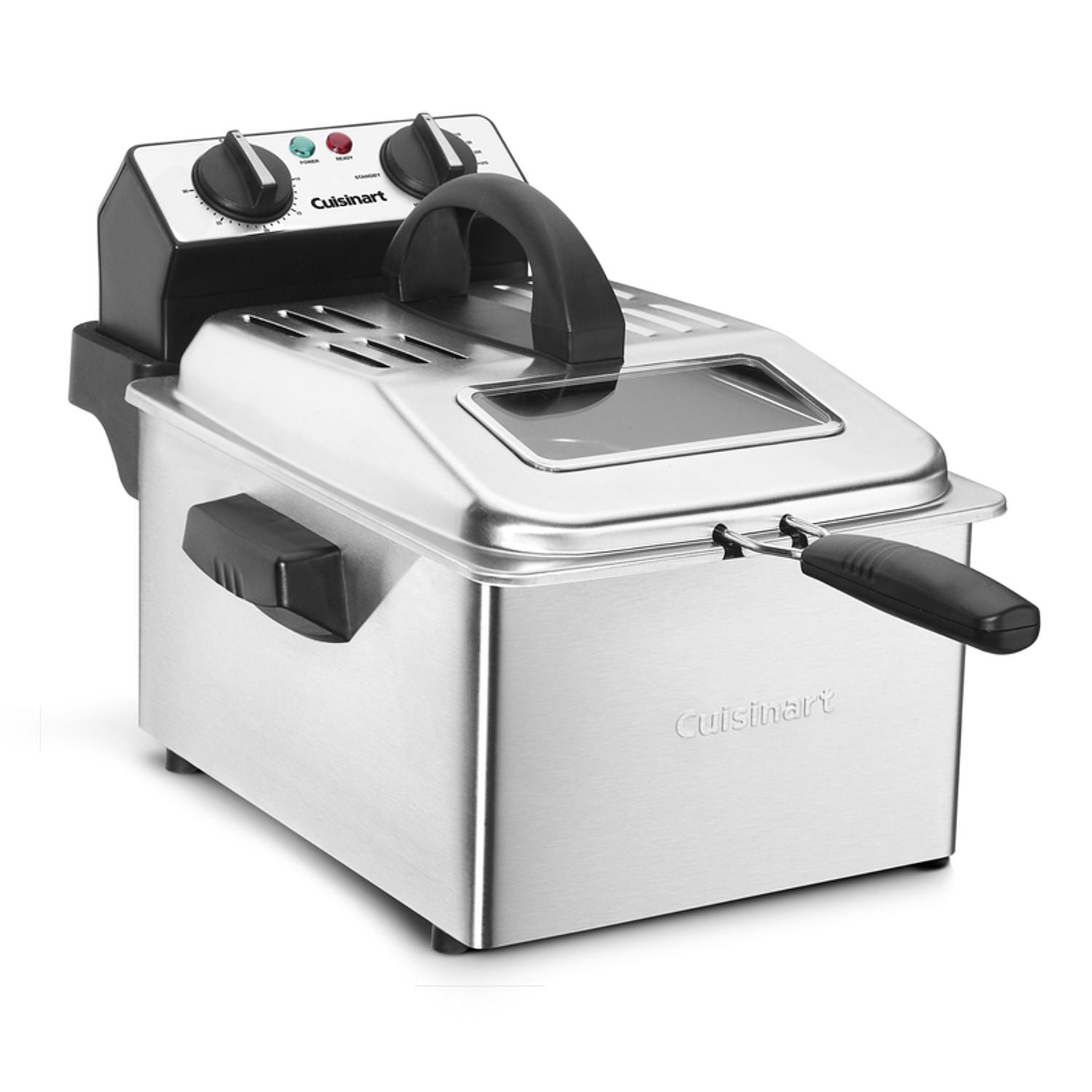 Presto FryDaddy Plus Electric Deep Fryer, Black, 4 cup