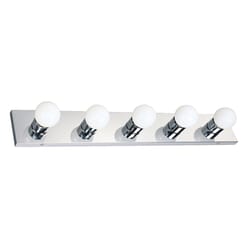 Design House Polished Chrome 5 lights Vanity Light Surface