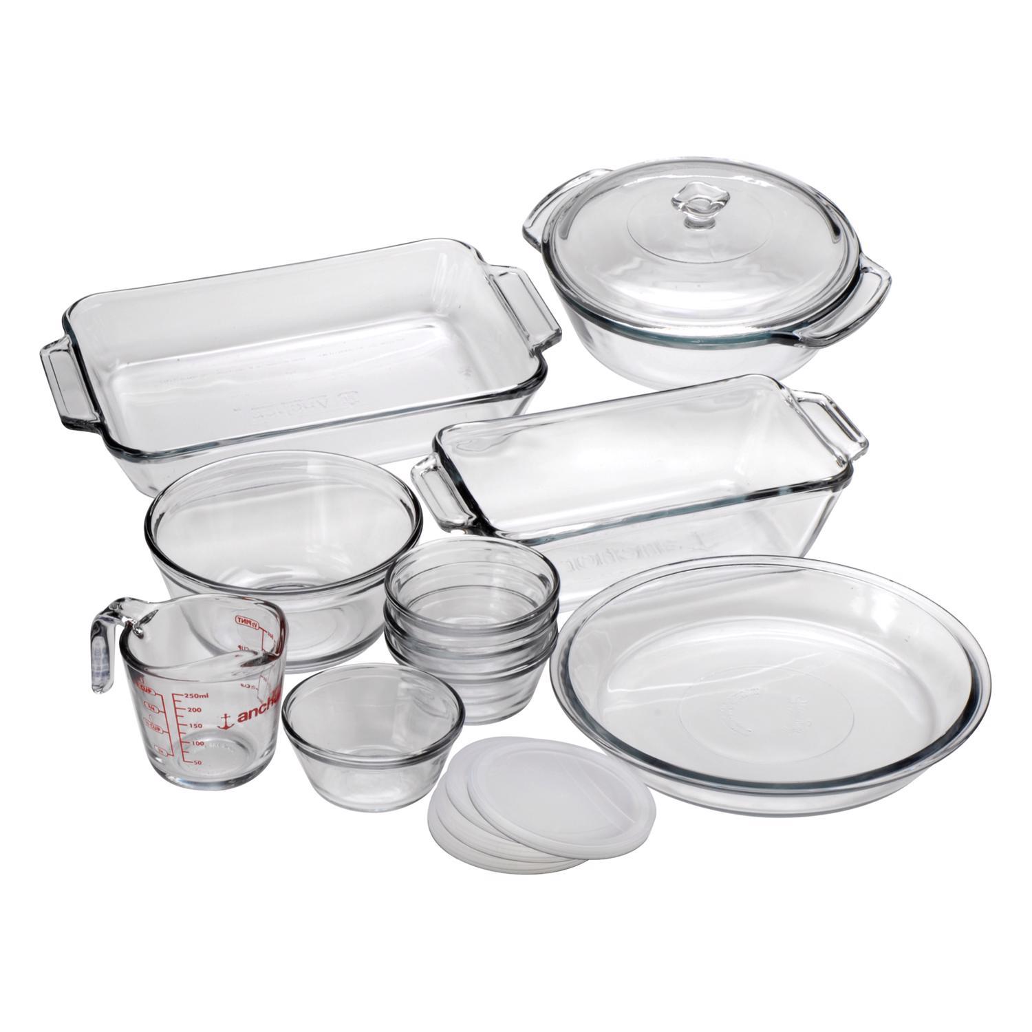 Anchor Hocking Bake Set Clear 15 pc Sansujyuku sansujyuku.com