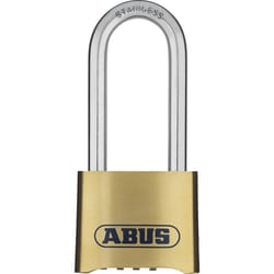ABUS 4-29/64th in. H X 2-3/32 in. W Brass 4-Dial Combination Padlock
