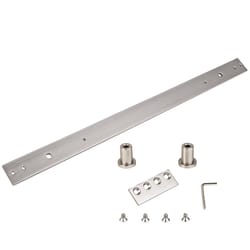National Hardware Satin Nickel Silver Steel Sliding Door Hardware Kit 1 pk
