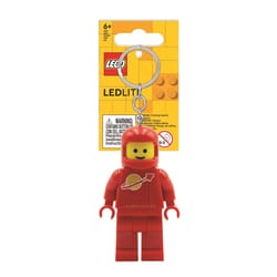 LEGO Plastic Red Spaceman Keychain w/LED Light