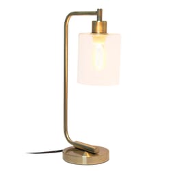 Lalia Home 18.8 in. Antique Brass Bronze Desk Lamp