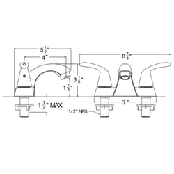 Huntington Brass Trend Satin Nickel Transitional Centerset Bathroom Sink Faucet 4 in.
