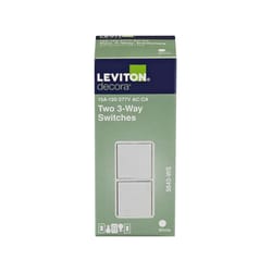 Leviton Decora 15 amps 3-Way Rocker Switch White 1 pk