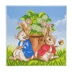 Crystal Art Craft Buddy Peter and Flopsy Crystal Art Canvas Kit Multicolored