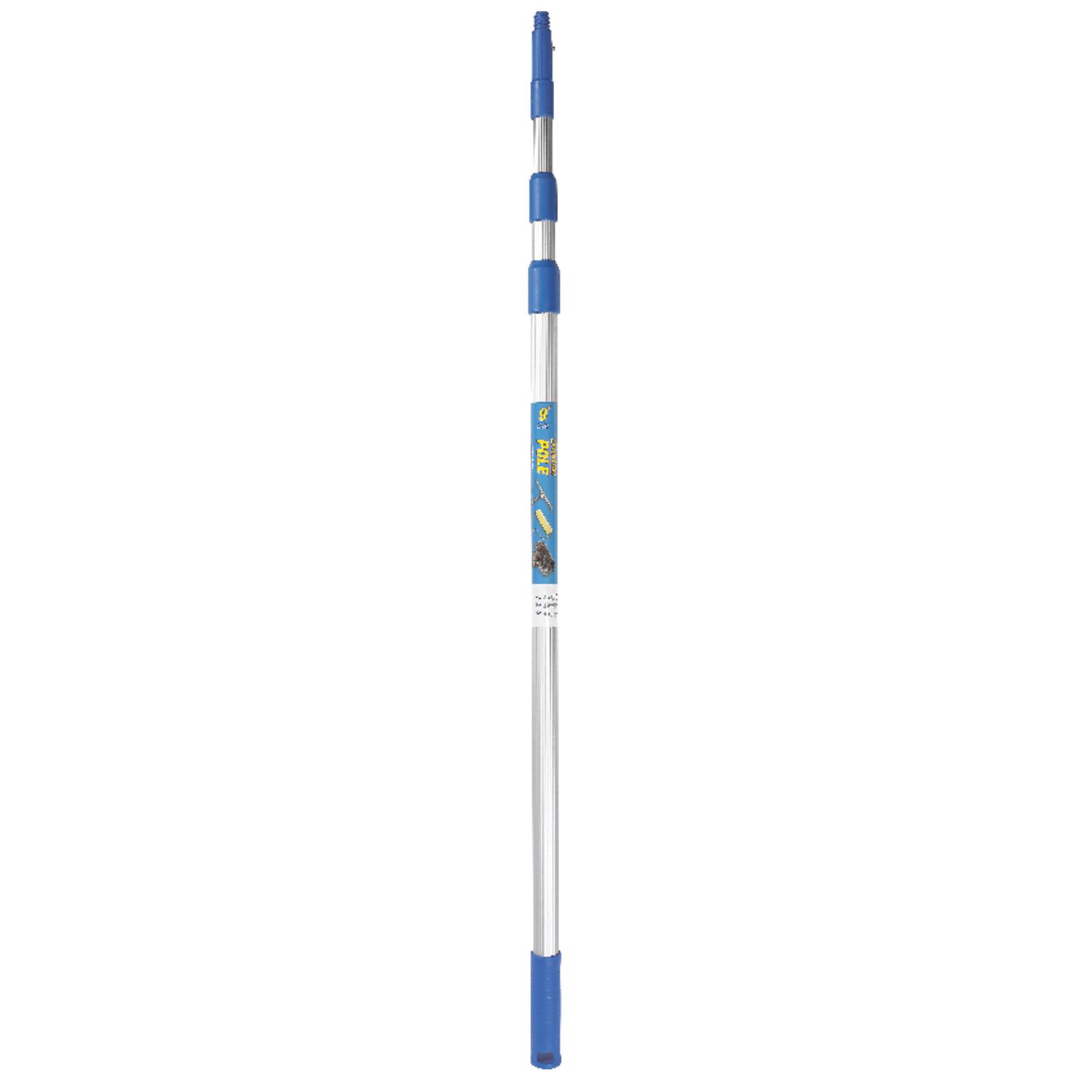 ettore rea-c-h telescoping 8 ft. l x 1 in. d aluminum extension pole silver/blue