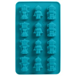 Trudeau Robot Chocolate Mold Blue 2 pc