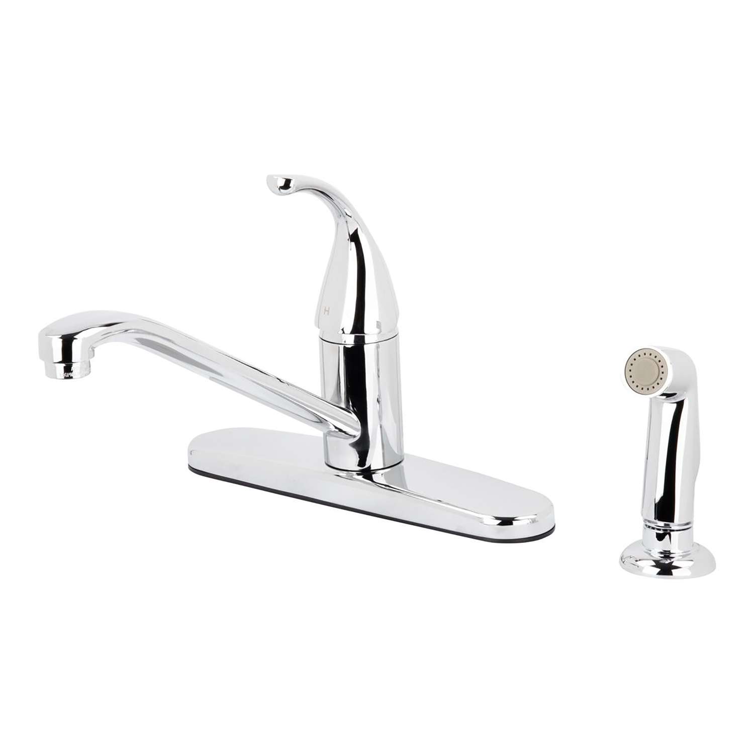 Homewerks Exquisite One Handle Chrome Kitchen Faucet Side Sprayer
