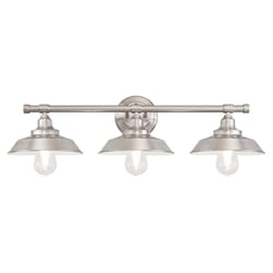 Westinghouse Iron Hill Brushed Nickel Silver 3 lights LED Vanity Light Wall Mount