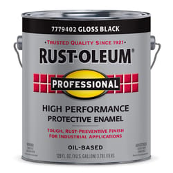 Rust-Oleum Professional Indoor and Outdoor Gloss Black Oil-Based Protective Enamel 1 gal