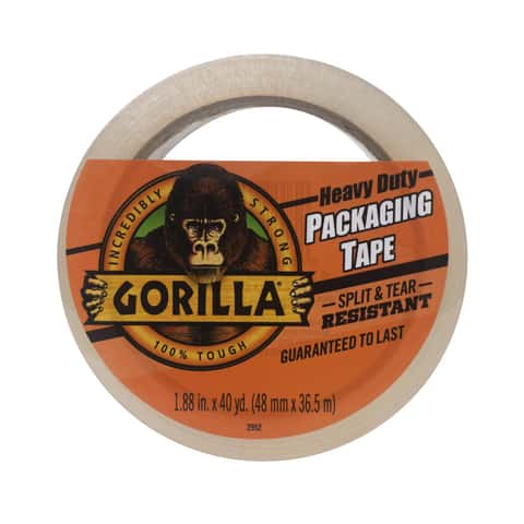 Gorilla 6042502 Heavy Duty Packaging Tape, Clear, 1.88 x 40 yd