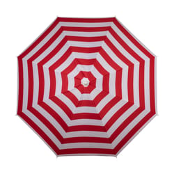 Picnic Time Oniva Red Cabana Stripe 66 in. D Umbrella