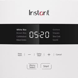 Instant White 20 cups Programmable Rice Cooker and Food Steamer